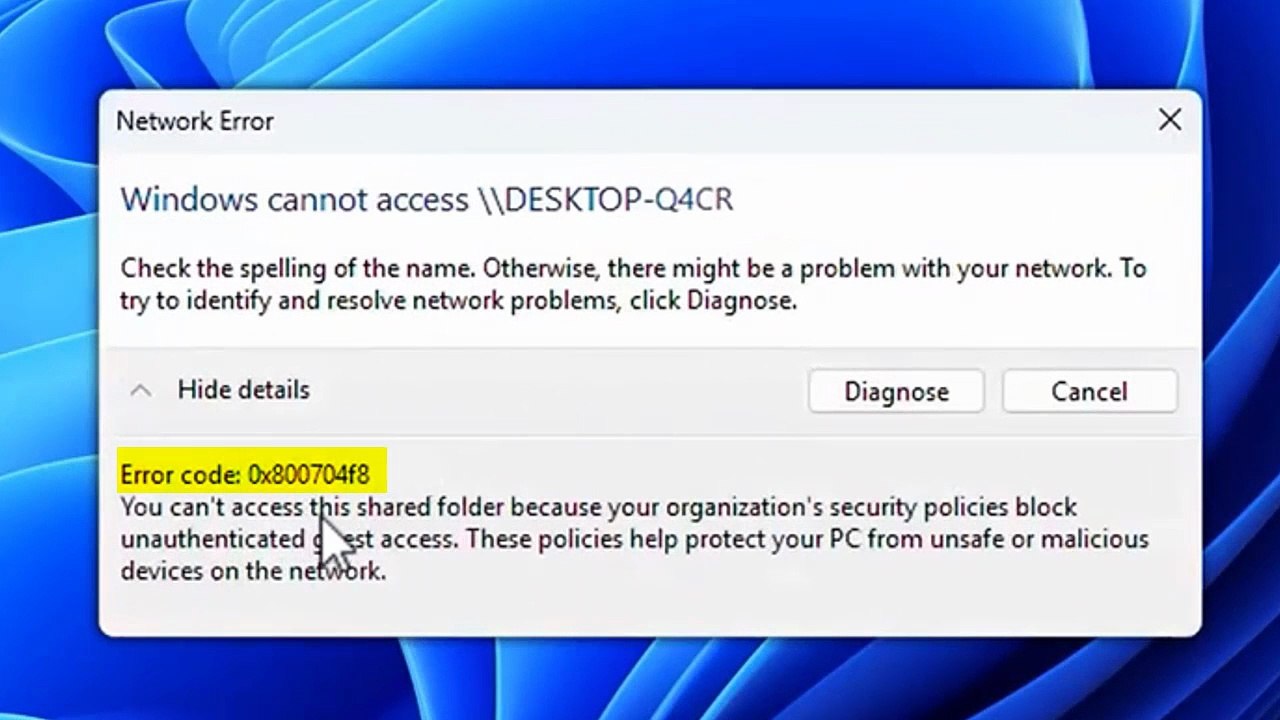 Cara Mengatasi Error File Sharing 0x800704f8 di Windows 11